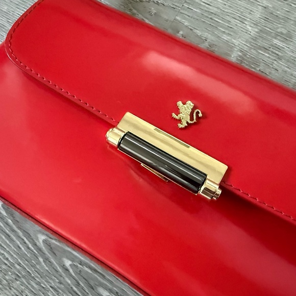 Firenze Pratesi red Barchetta patent leather shoulder bag - Picture 3 of 7